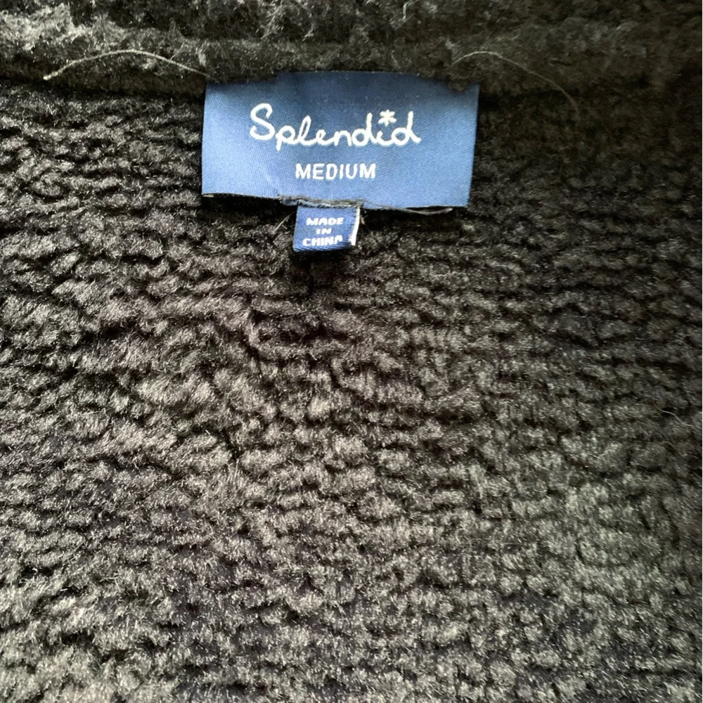 SPLENDID Black Teddy Jacket size medium - Picture 5 of 8